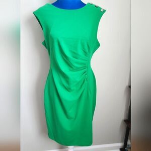 DKNY WOMEN'S SLEEVELESS  BLUE- BEIGE COLOR  SAZE 10 VERY BEAUTIFUL DRESS.